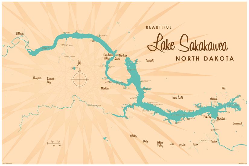 Map Of Lake Sakakawea