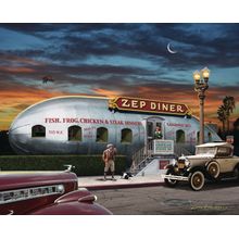 Zeppelin Diner (No Text) Wall Mural