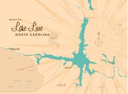 Lake-Lure-NC-Lake-Map-Mural-Wallpaper