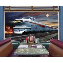 Aerotrain Diner Booth Wall Mural
