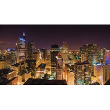 Nighttime View Of Chicago Skyline Wall Mural