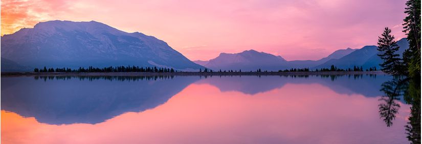 Rundle Forebay Reservoir At Sunset Wall Mural - Murals Your Way