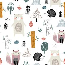 Scandinavian Style Forest Pattern Wallpaper
