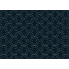 Navy and Gold Tessellation Wallpaper - Diamond