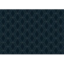 Navy and Gold Tessellation Wallpaper - Diamond