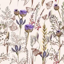 Vintage Province Style Wildflower Wallpaper