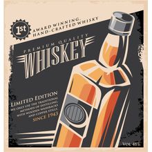 Retro Whiskey Poster Wall Mural
