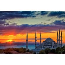 The Blue Mosque at Sunrise, Istanbul, Turkey  Wall Mural