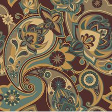 Henna Paisley - Plum Wallpaper