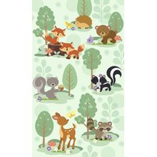 Furry Forest Friends 2 Wall Mural