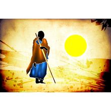Ethnic African Art Wall Mural