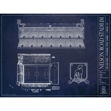 Ted Lasso's Nelson Road Stadium Blueprint Wall Mural