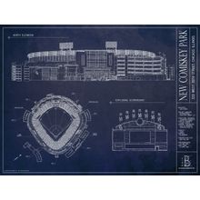 New Comiskey Park Blueprint Wall Mural