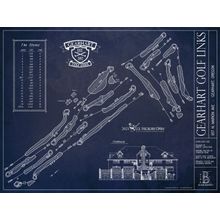 Gearhart Golf Links Blueprint Wall Mural