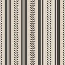 Stripped Linen Iron Bone Inlay Pattern Wallpaper