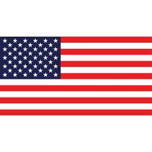 American Flag On White Background Wall Mural
