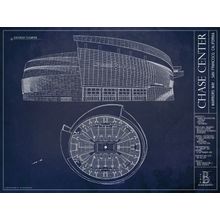 Chase Center Arena Blueprint Wall Mural
