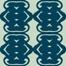 Topiary Tint Loyal Blue Ice Crystal Pattern Wallpaper