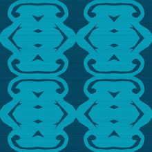Loyal Blue Capri Ice Crystal Pattern Wallpaper