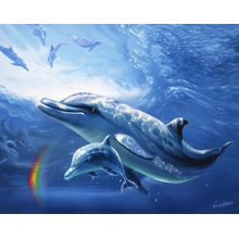 Dolphin Love Wall Mural