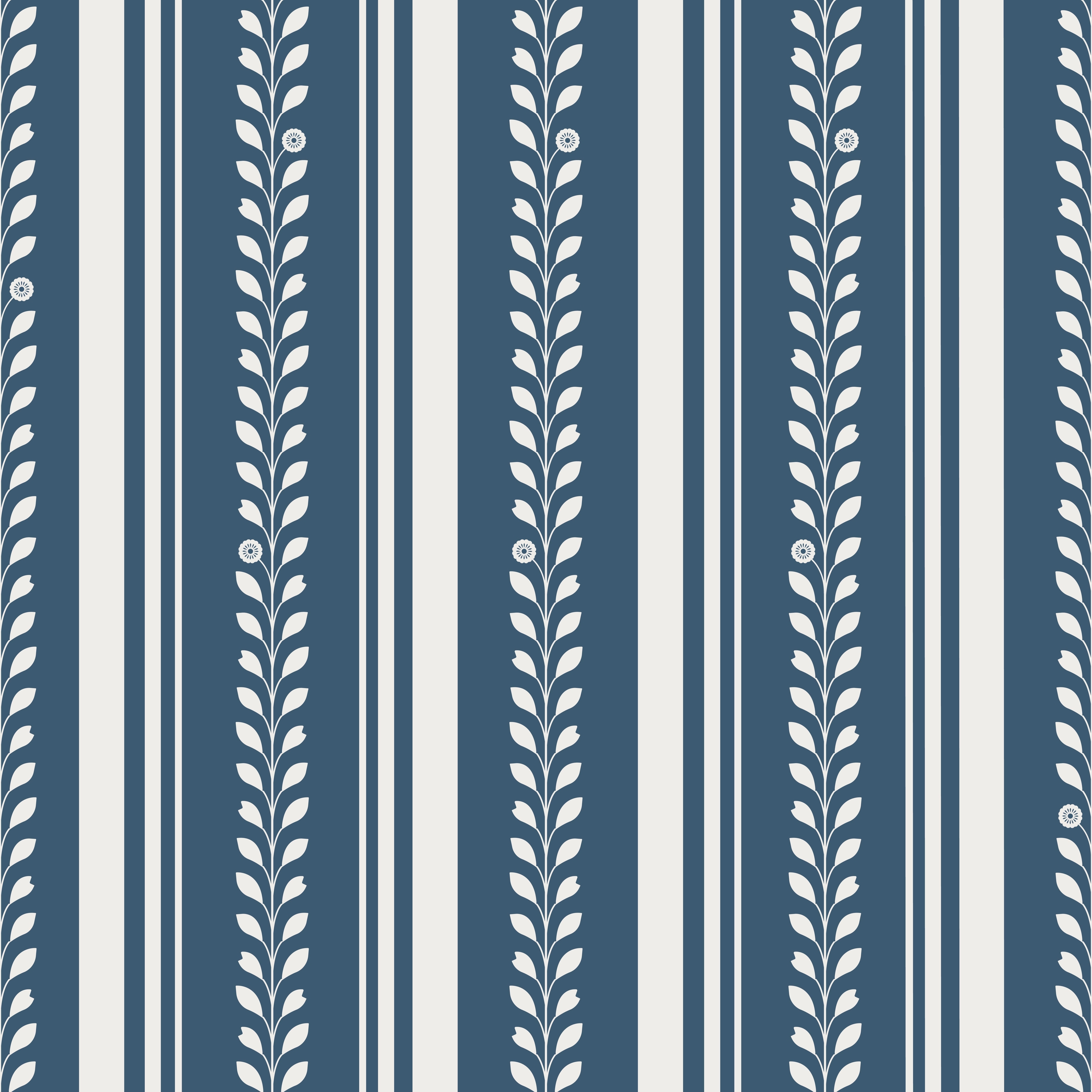 Indigo Batik Snowbound Inlay Proper Pattern Wallpaper - Murals Your Way