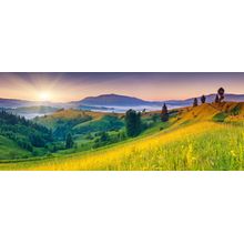 Majestic Sunset In The Mountains Landscape Wall Mural