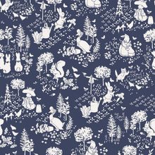 Peter Rabbit Classic Dark Blue Pattern Wallpaper