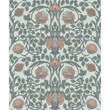 Floral Arts And Crafts Pattern Wallpaper
