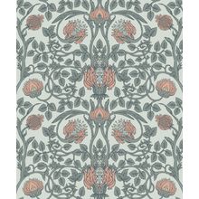 Floral Arts And Crafts Pattern Wallpaper