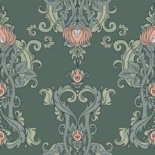 Nature Nouveau Pattern Wallpaper