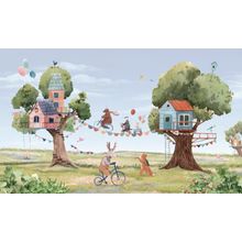Treehouse Party Wall Mural