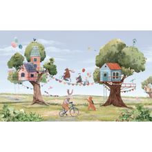 Treehouse Party Wallpaper Mural