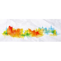 Sydney Watercolor Splash Wall Mural