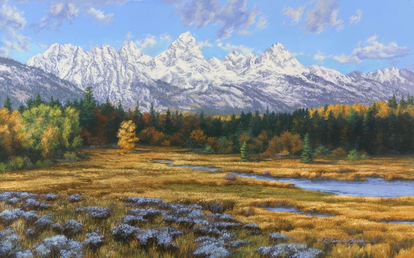 Autumn Mountain Scene Wallpaper Mural - Murals Your Way