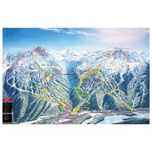 Whistler Blackcomb Ski Trail Map With Legend Wall Mural