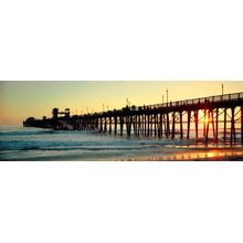 San Diego Pier At Sunset Wall Mural