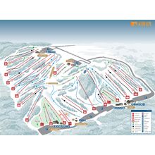 Afton Alps Ski Trail Map With Legend Wall Mural