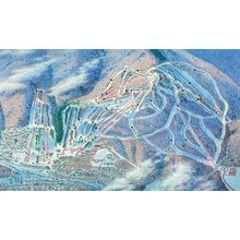 Hunter Mountain Ski Trail Map Wall Mural