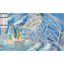 Hunter Mountain Ski Trail Map With Legend Wall Mural