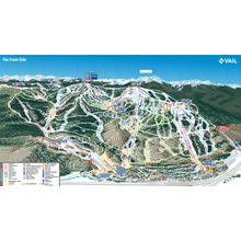 Vail Ski Trail Map With Legend Wall Mural