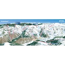 Vail Back Bowls Ski Trail Map Wall Mural