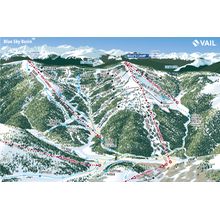 Vail Blue Sky Basin Ski Trail Map Wall Mural