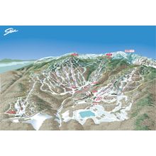 Stowe Ski Trail Map Wall Mural