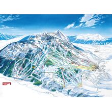 Crested Butte Ski Trail Map Wall Mural