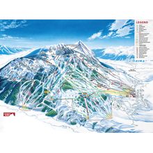 Crested Butte Ski Trail Map With Legend Wall Mural