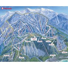 Heavenly Ski Trail Map Wall Mural