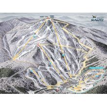 Mount Sunapee Ski Trail Map Wall Mural