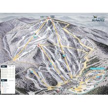 Mount Sunapee Ski Trail Map With Legend Wall Mural