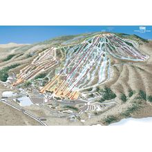 Mount Snow Ski Trail Map Wall Mural