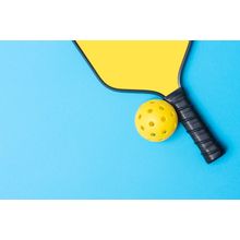 Yellow Pickleball Racket And Ball Wall Mural